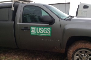 The USGS vehicle.